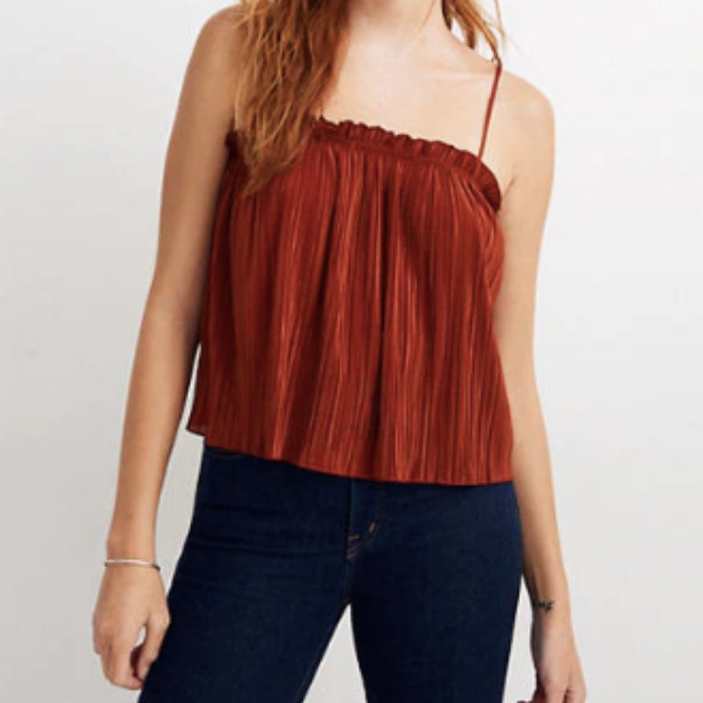 NWOT Madewell Micropleat Tank Top